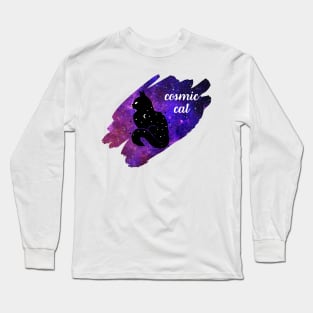 Cosmic Cat Cool Design for Cat and Astronomy Lovers Long Sleeve T-Shirt